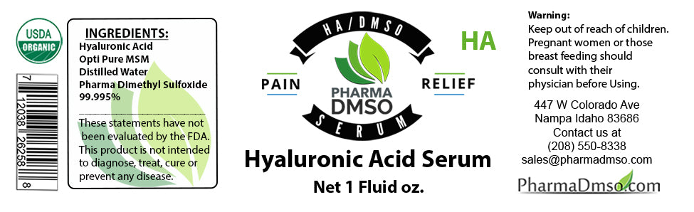 Hyaluronic Acid Serum 1oz. W/Glass Dropper