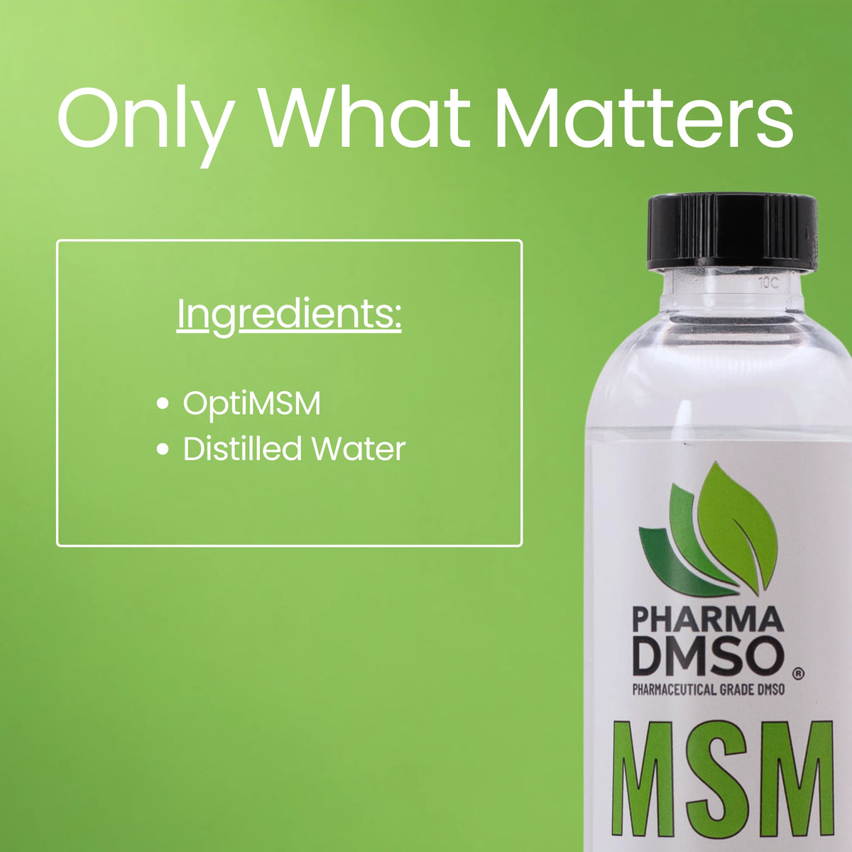 MSM Liquid 950 mg | Organic MSM | PharmaDMSO