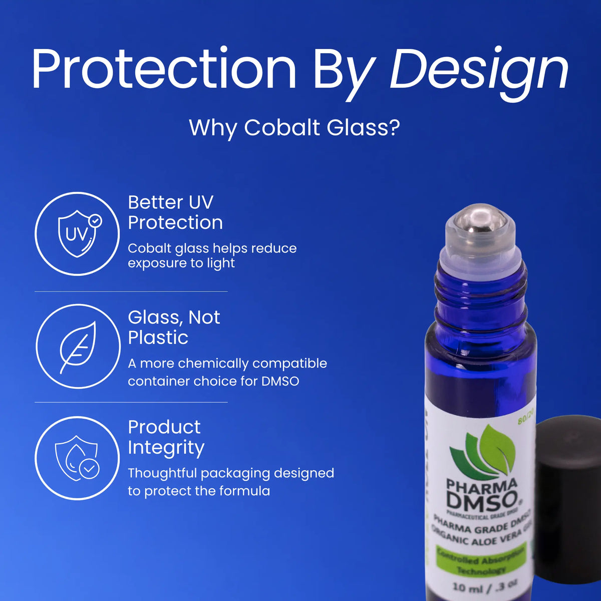 DMSO 80/20 Roll-On 10ml Clinical Grade DMSO 99.996% filtered