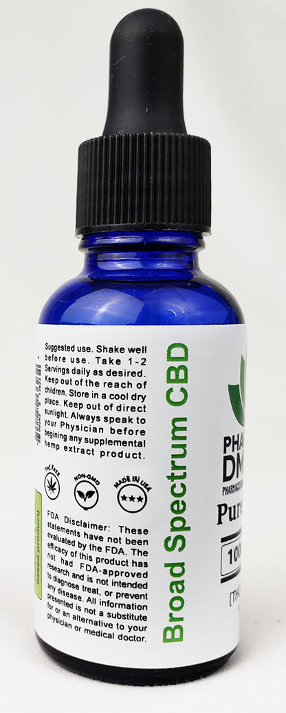 CBD Isolate Tincture - 1000-3000mg CBD+ Broad Spectrum CBD Isolate Tincture NO THC Unflavored With Dropper