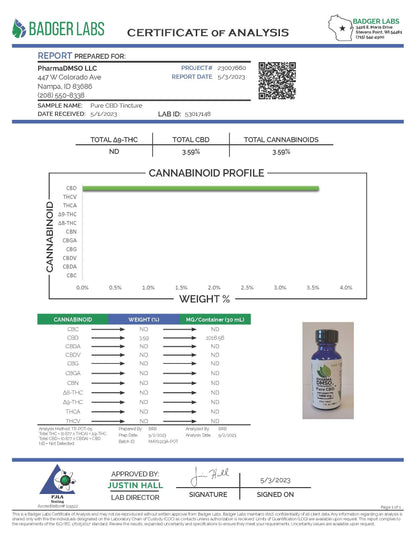 CBD Isolate Tincture - 1000-3000mg CBD+ Broad Spectrum CBD Isolate Tincture NO THC Unflavored With Dropper