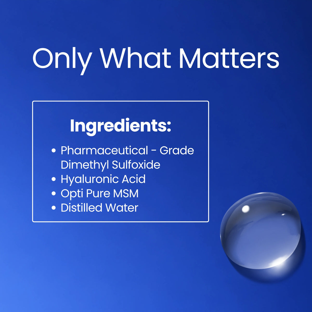 Hyaluronic Acid Serum | Dual Weight HA, MSM & DMSO | PharmaDMSO