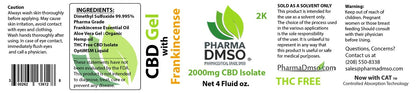 CBD Gel 1000-2000mg of CBD Isolate/ With Frankincense No THC