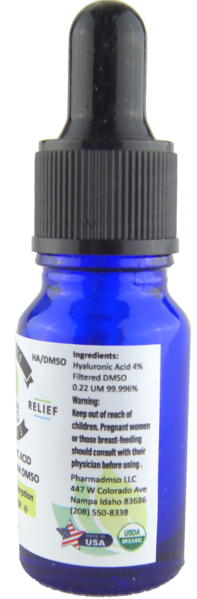 Hyaluronic Acid with Clinical DMSO Drops 10ml - Glass Dropper Included