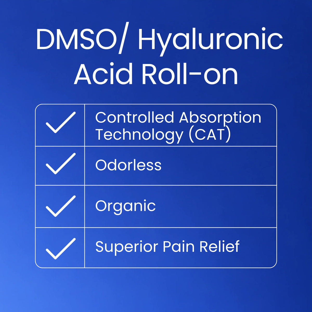 Hyaluronic Acid and DMSO Roll-on