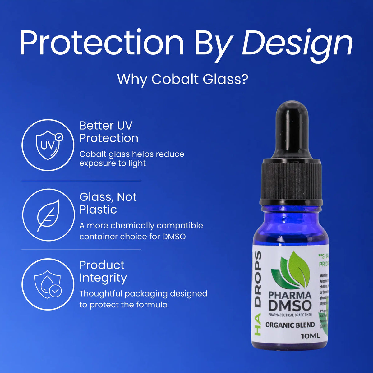 Hyaluronic Acid with Clinical DMSO Drops 10ml - Glass Dropper Included