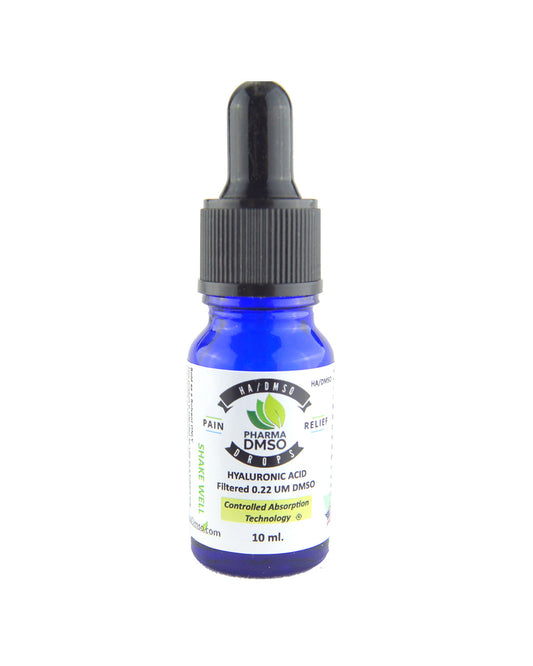 Hyaluronic Acid with Clinical DMSO Drops 10ml - Glass Dropper Included
