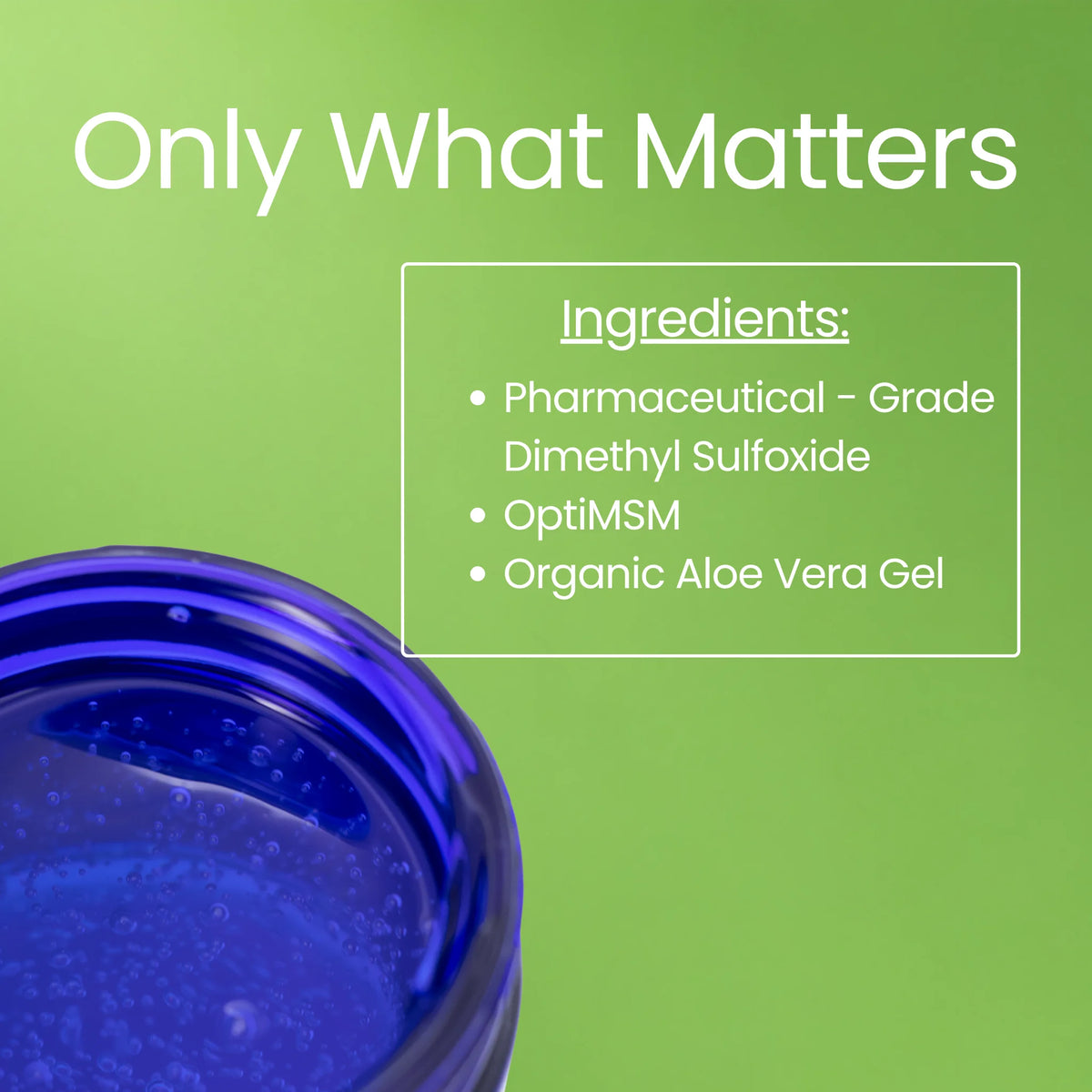 MSM30 Gel – 30% MSM with DMSO / Aloe Vera Gel Base